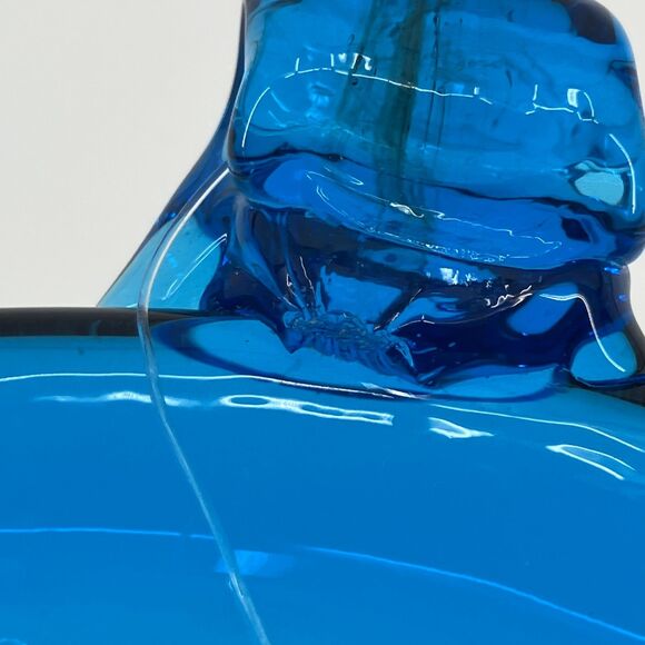 Kitras Art Glass Lighthouse scenic Blue Glass Suncatcher, 6", Window Hanging - Picture 7 of 11